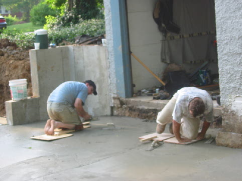 House Addition 2003 May 9 floating garage floor